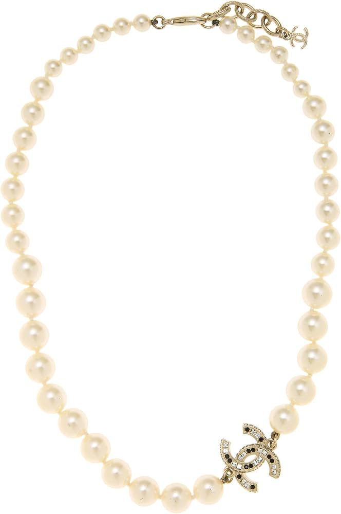 Amazon.com: Chanel, Pre-Loved Silver Faux Pearl 'CC' Necklace, Silver : Luxury Stores | Amazon (US)