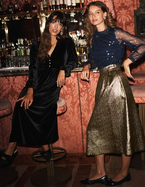 Jocelyn Velvet Tea Dress | Boden (US)