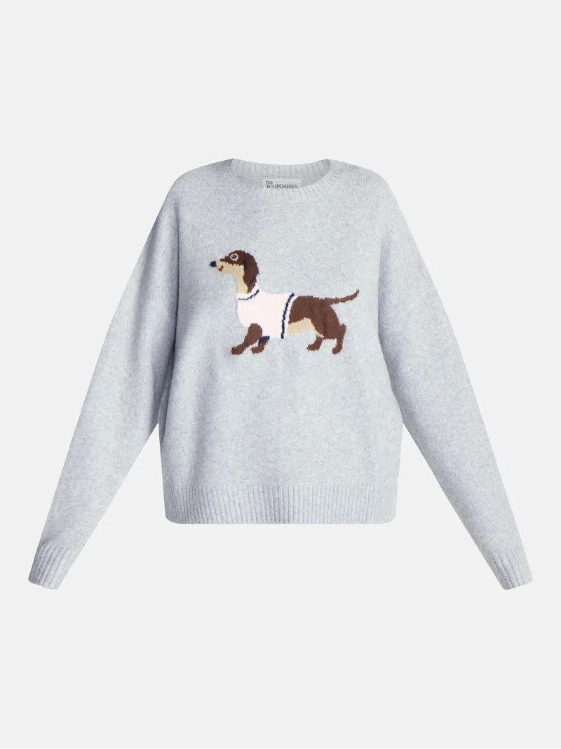 No Boundaries Motif Sweater, Lightweight, Women's and Women's Plus XXS-4X | Walmart (US)