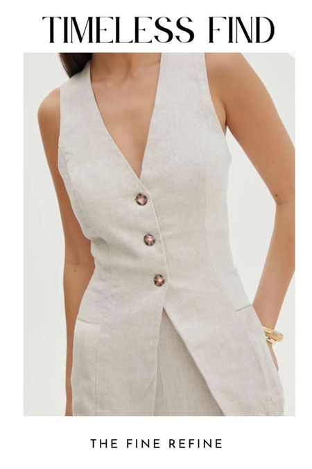 Timeless amazon find: this linen vest looks more reformation than amazon at half the price!

#LTKstyletip #LTKfindsunder50 #LTKover40