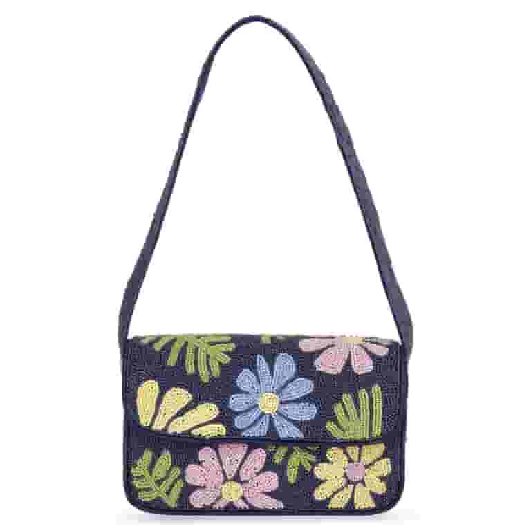 YAMB Handmade Beaded Flower Underarm Shoulder Bag, Vintage Heavy Craft Beaded Texture Crossbody B... | Walmart (US)