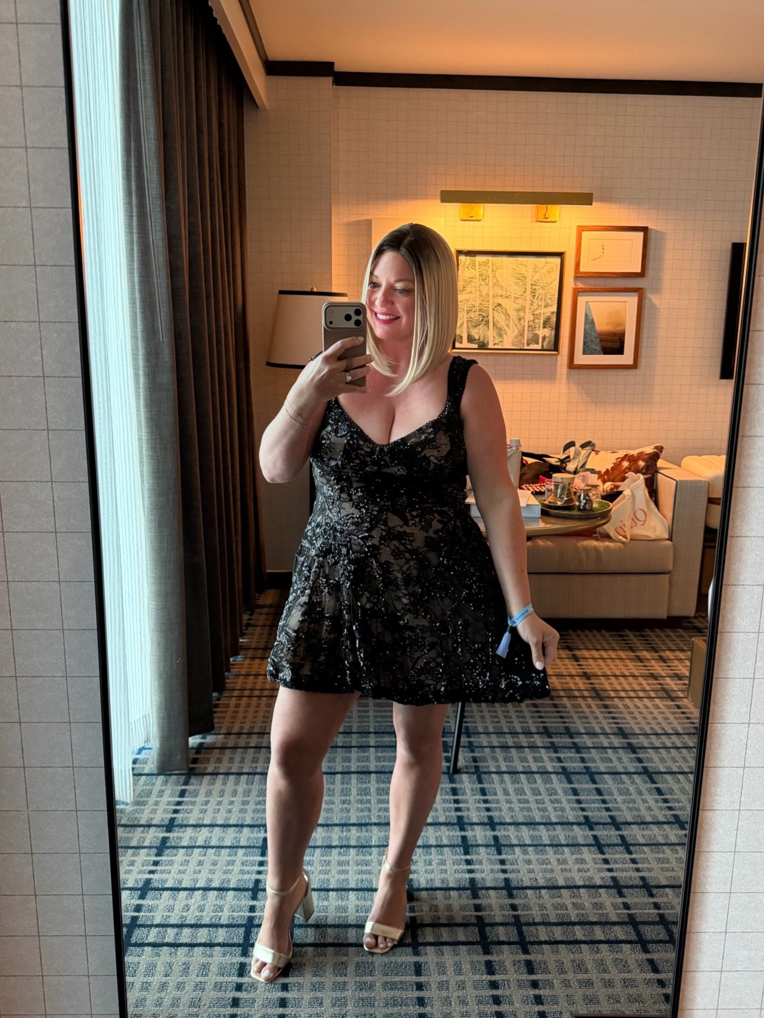My look for the @macys LTK Con Finale Party.  The dress is on sale 25% off.
