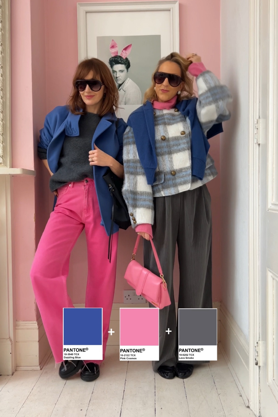 Interesting colour combinations— blue, grey & pink! Our jeans are past season Zara and pink jumper is past season H&M so we’ve linked similar! 

#LTKuk #LTKwinter