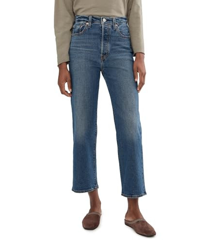 Levi's® Premium Womens Ribcage Straight Ankle Lightweight Analyze This 25 27 | Amazon (US)