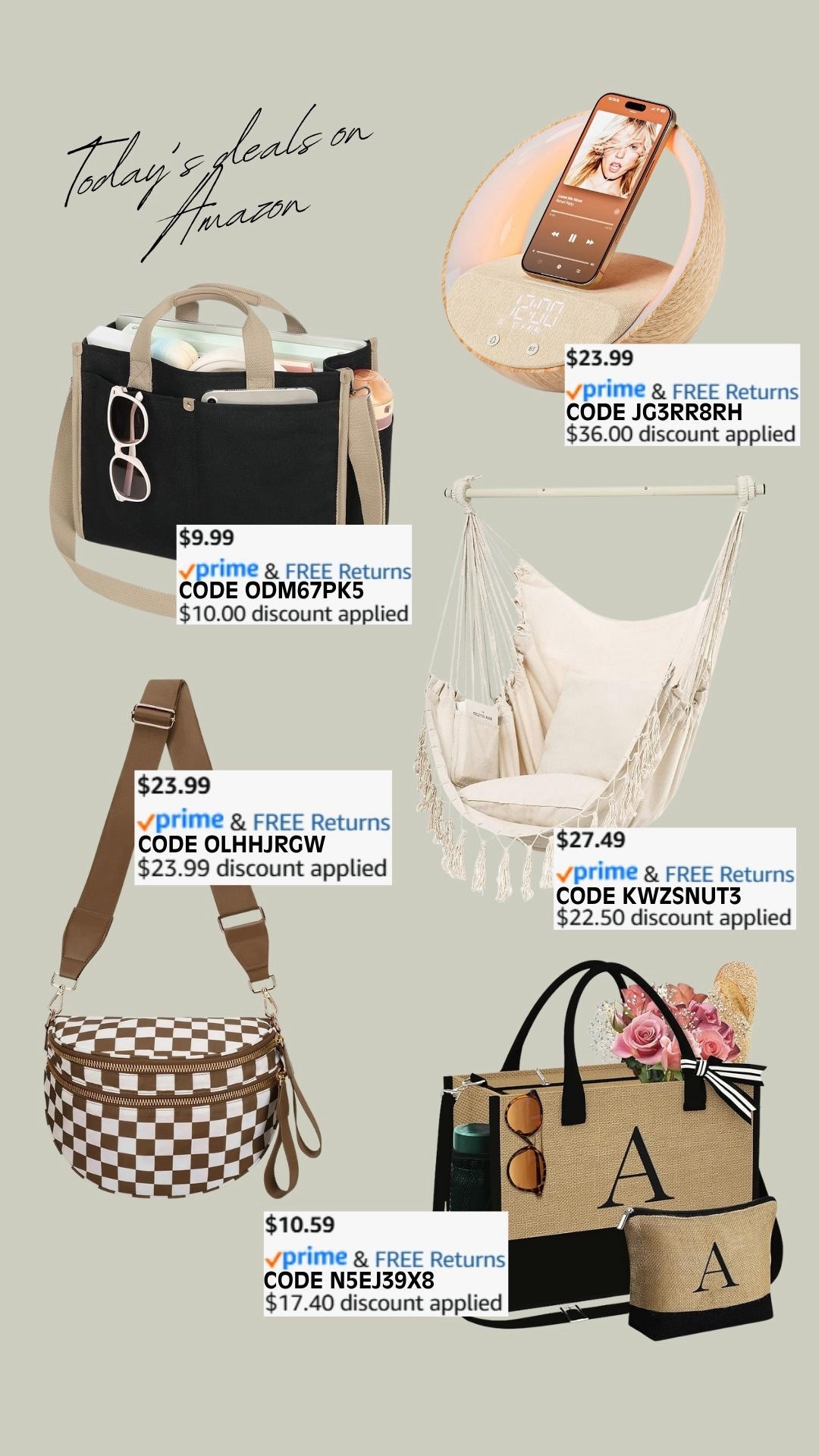 PROMO CODE DEALS ON AMAZON!

Promo codes are entered are on the check out screen where you select payment method. 

Codes & coupons only work for a limited time! If you get an error, it may have maxed the color/size you selected.. so try another one. Sometimes it helps to check out one item at a time! 

SCREENSHOT TO EASILY COPY/PASTE PROMO CODE AT CHECKOUT! 

#amazonstyle 

#LTKGiftGuide #LTKSaleAlert