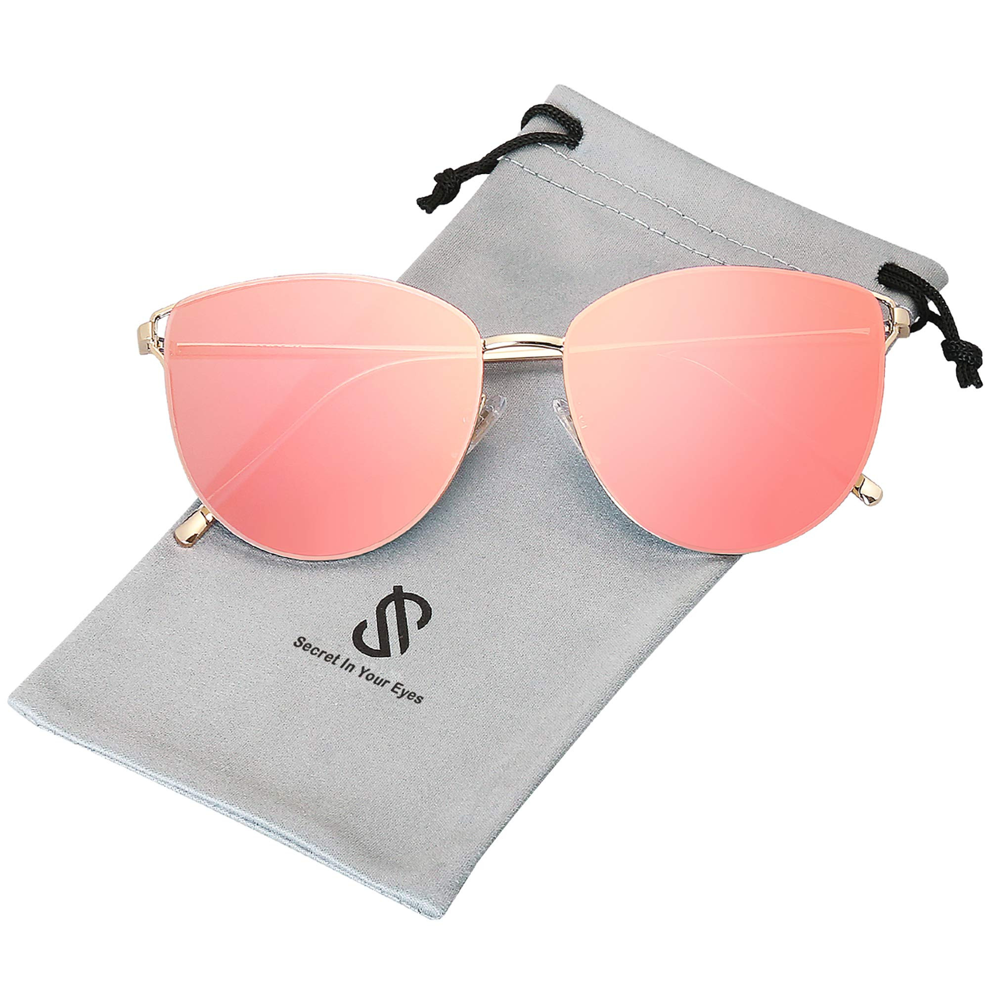 SOJOS Mirrored Flat Lens Fashion Sunglasses for Women SJ1085 | Amazon (US)