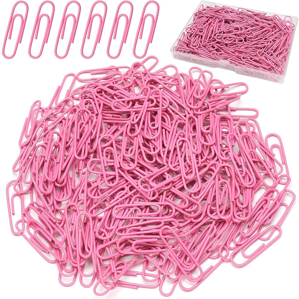 Elisel Paper Clips, 200pcs Medium Size (1.3 inch) Colored Paper Clip,Durable and Rustproof Coated... | Amazon (US)