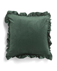 Made In Usa 18x18 Luxury Velvet Ruffled Pillow | Home | Marshalls | Marshalls