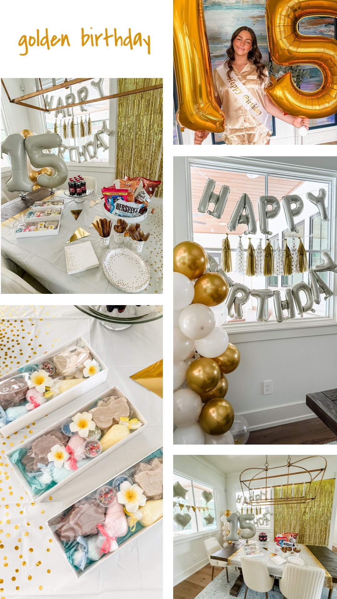 Got this golden birthday party kit from amazon…am totally impressed!