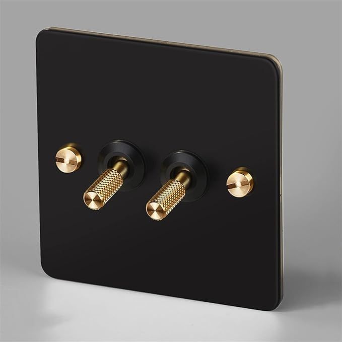 Mokky Black Wall Panel Switch Industrial Retro Lever Toggle Switch Indoor Wall Lamp Fixture Contr... | Amazon (US)