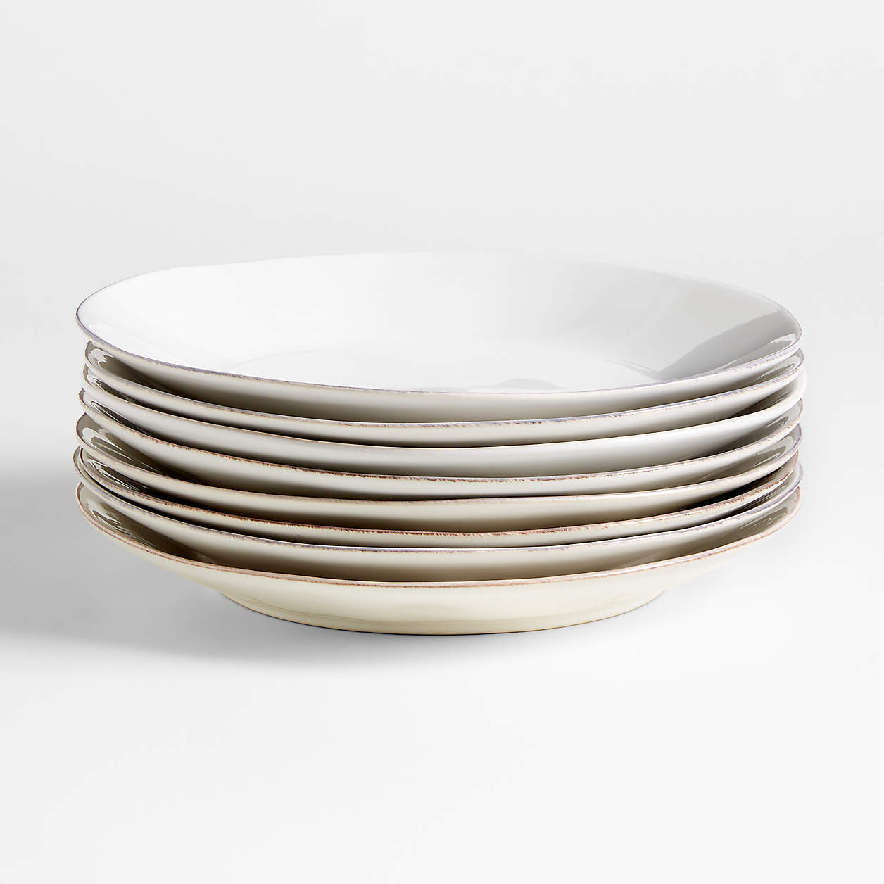Marin White Stoneware Dinner Plates, Set of 8 + Reviews | Crate & Barrel | Crate & Barrel