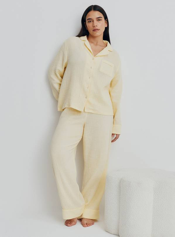 Yellow Double Cloth Traditional Pyjamas XL | Tu Clothing