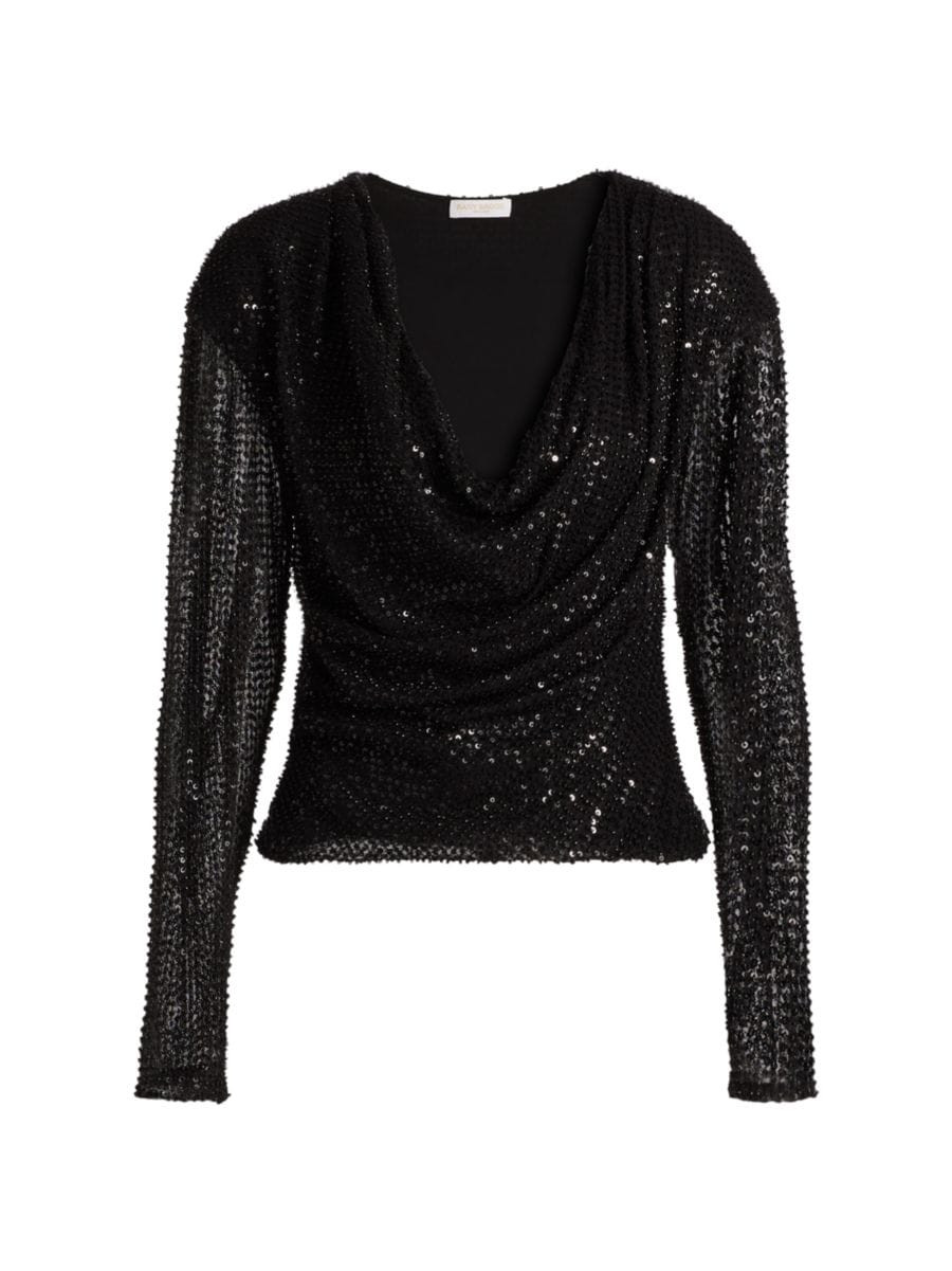 Ramy BrookLeon Sequined Cowlneck Top | Saks Fifth Avenue