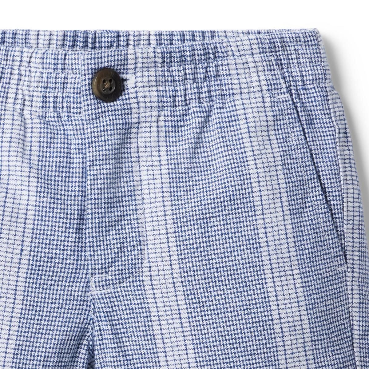 Plaid Linen-Cotton Pull-On Short | Janie and Jack