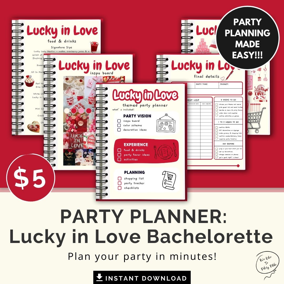 Lucky in Love Themed Bachelorette Party Planner - Plan your party in minutes! 🎲❤️🎲

#LTKWedding