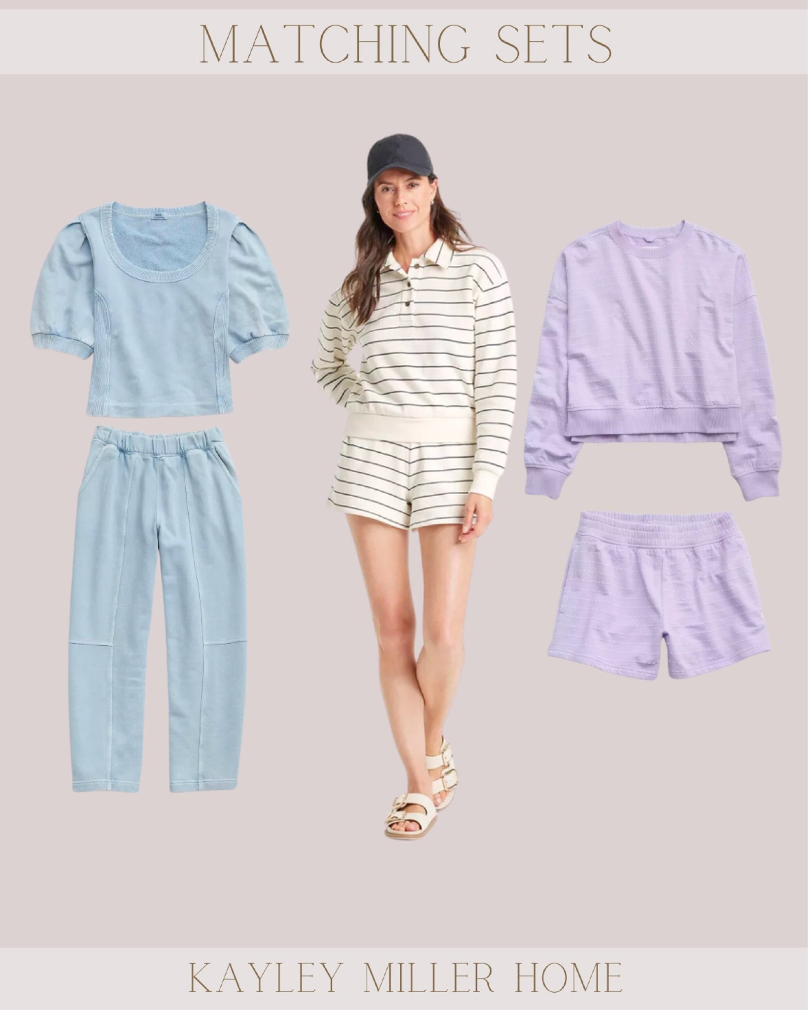 Matching sets for spring 





Beach trip, travel outfit 