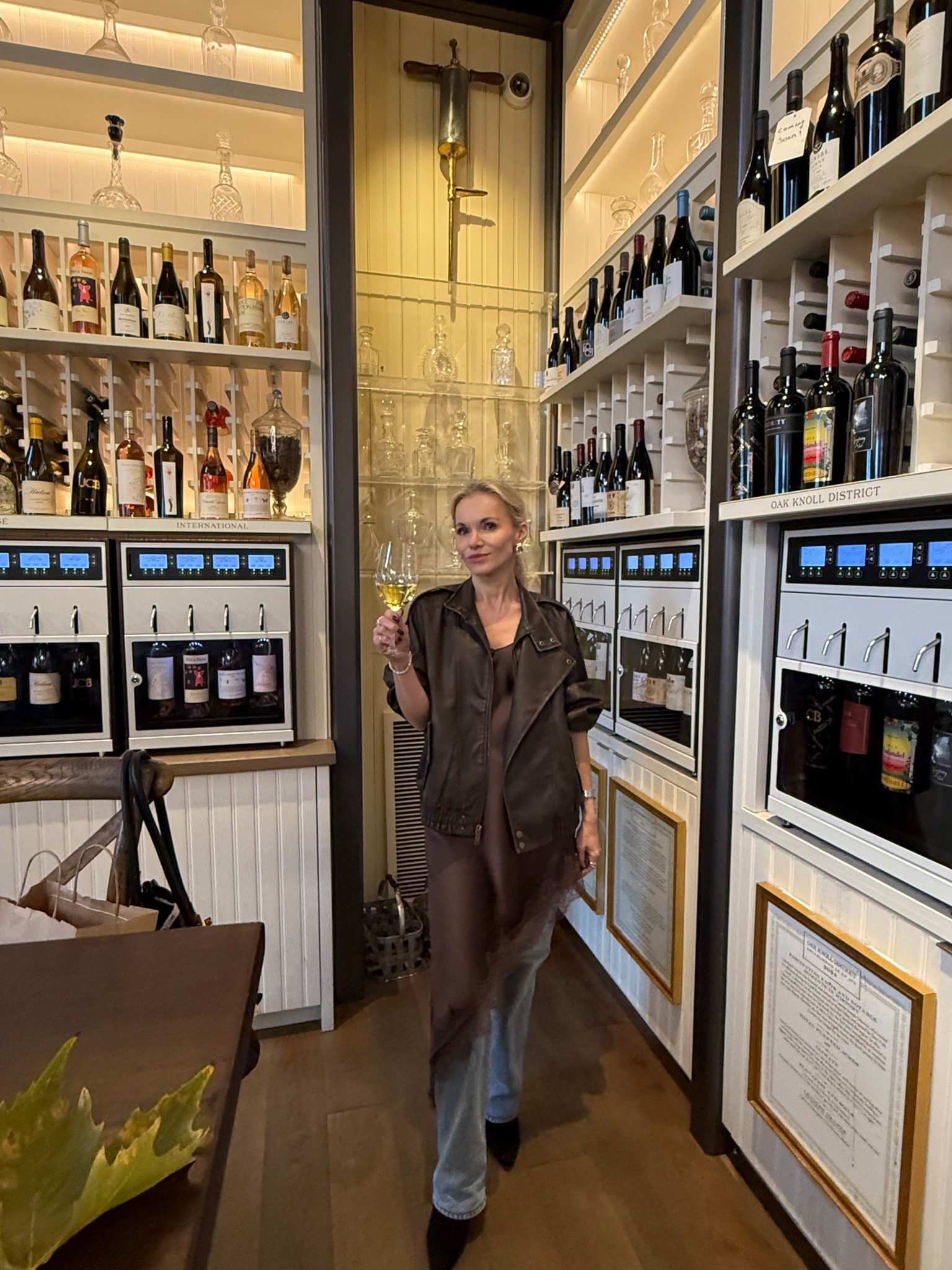 Wine tasting outfit - comment if you like it or not. The dress is @zara 🤎

#ootd #fashion #styleinspo #fashionmom #winetasting #leatherjacket #khaitejeans #zaradress #suedeboots 

#LTKdayinmylife #LTKootd #LTKmomlife