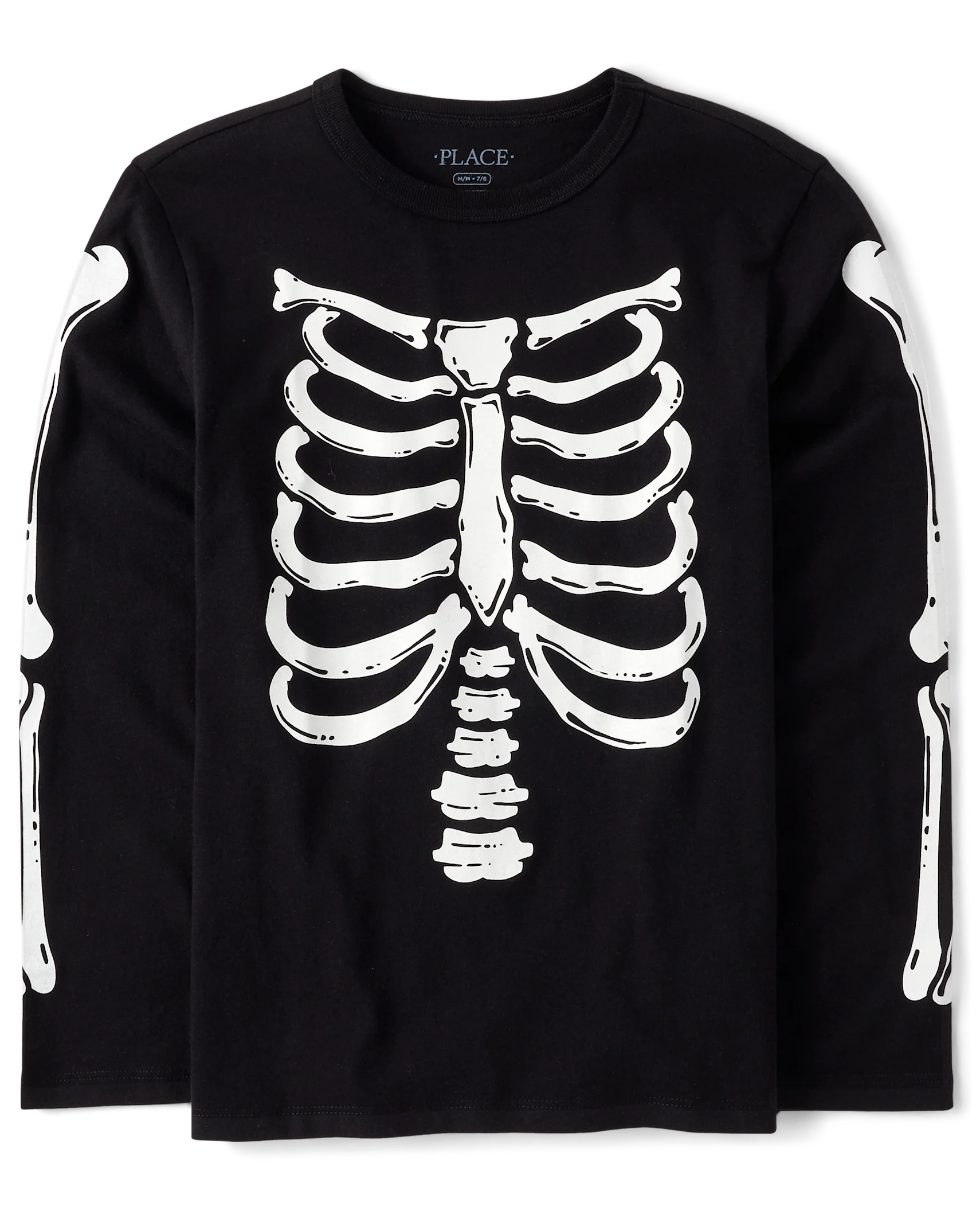 Unisex Kids Matching Family Glow Skeleton Graphic Tee - black | The Children's Place