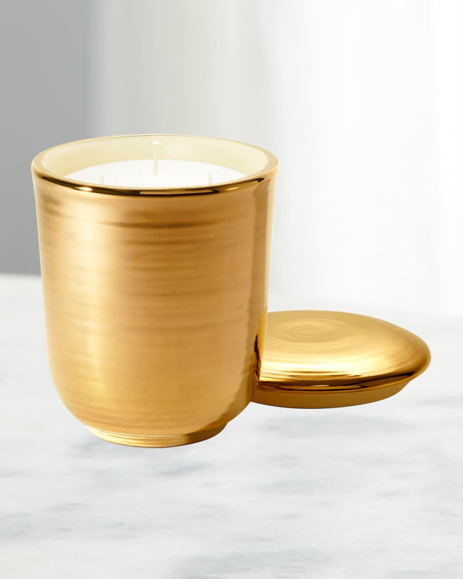 Gold Savoy Candle, Monserrate Rose | Neiman Marcus