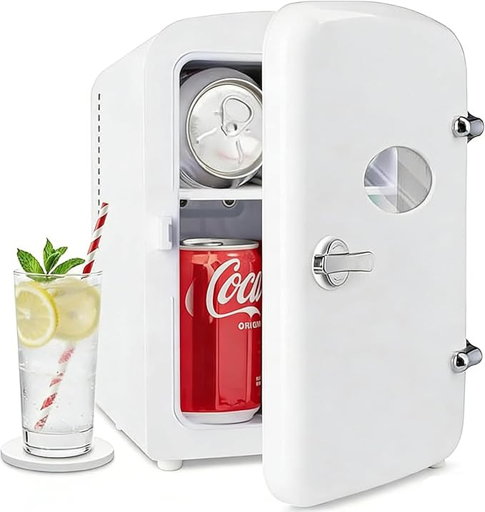 Simple Deluxe 9 Can 6L Mini Fridge with Clear Observation Window, Freon-Free Portable Compact Fri... | Amazon (US)
