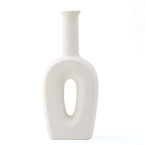 Anding White Vase Ceramics - Modern Vases -Flower vase Gifts for Friends and Family, Wedding, Deskto | Amazon (US)