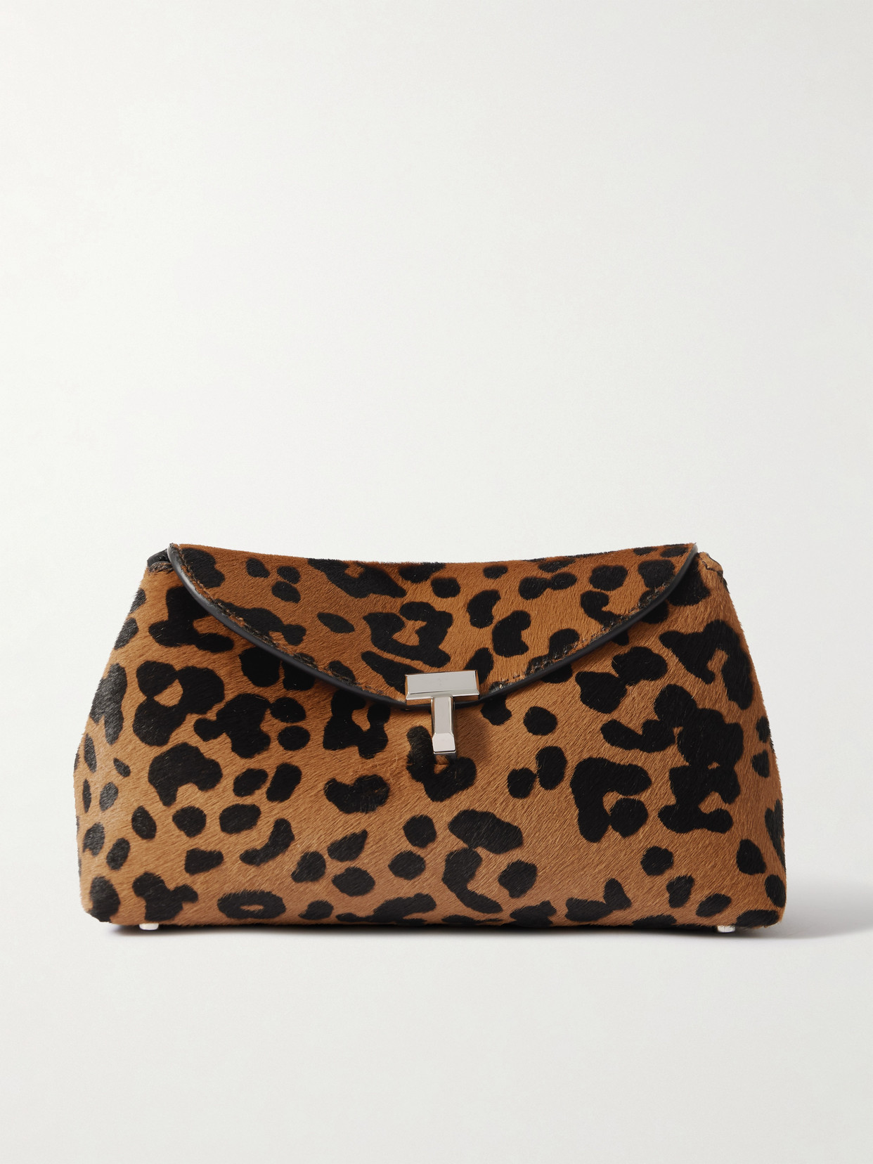 TOTEME - T-lock Mini Leopard-print Calf Hair Clutch - Animal print | NET-A-PORTER (US)