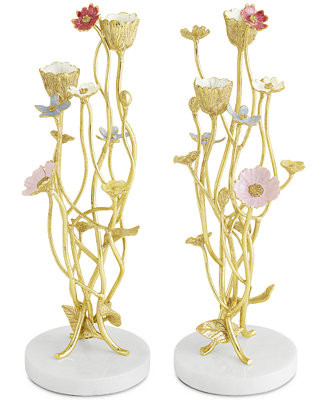 Michael Aram Wildflowers Candle Holders, Set of 2 - Macy's | Macy's