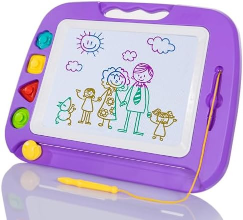 SGILE Large Magnetic Drawing Board - 4 Colors 16×13in Writing Painting Doodle Pad with 4 Stamps ... | Amazon (US)
