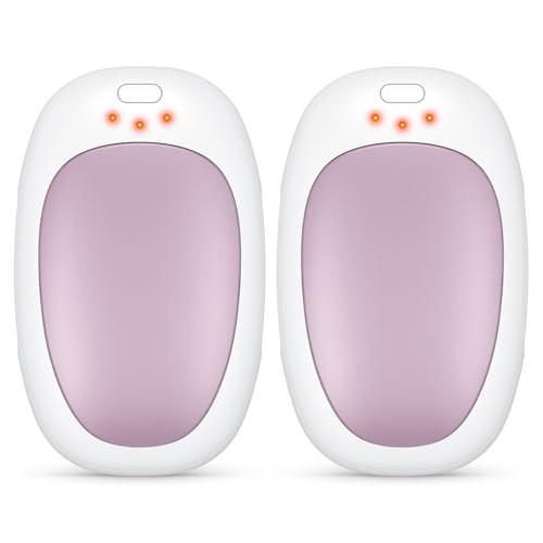 Jonwall Hand Warmers Rechargeable, 2 Pack Electric Handwarmers Reusable USB Hand Warmer, Portable Pocket Warmer with 3 Levels Heat Hand Heater, Great Warm Gift for Men Women Outdoor Camping Golf | Amazon (UK)