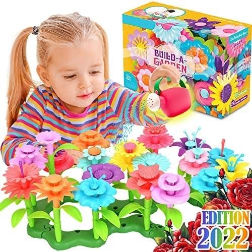 FunzBo Flower Garden Building Toys for Girls - STEM Toy Gardening Pretend Gift for Kids - Stackin... | Amazon (US)