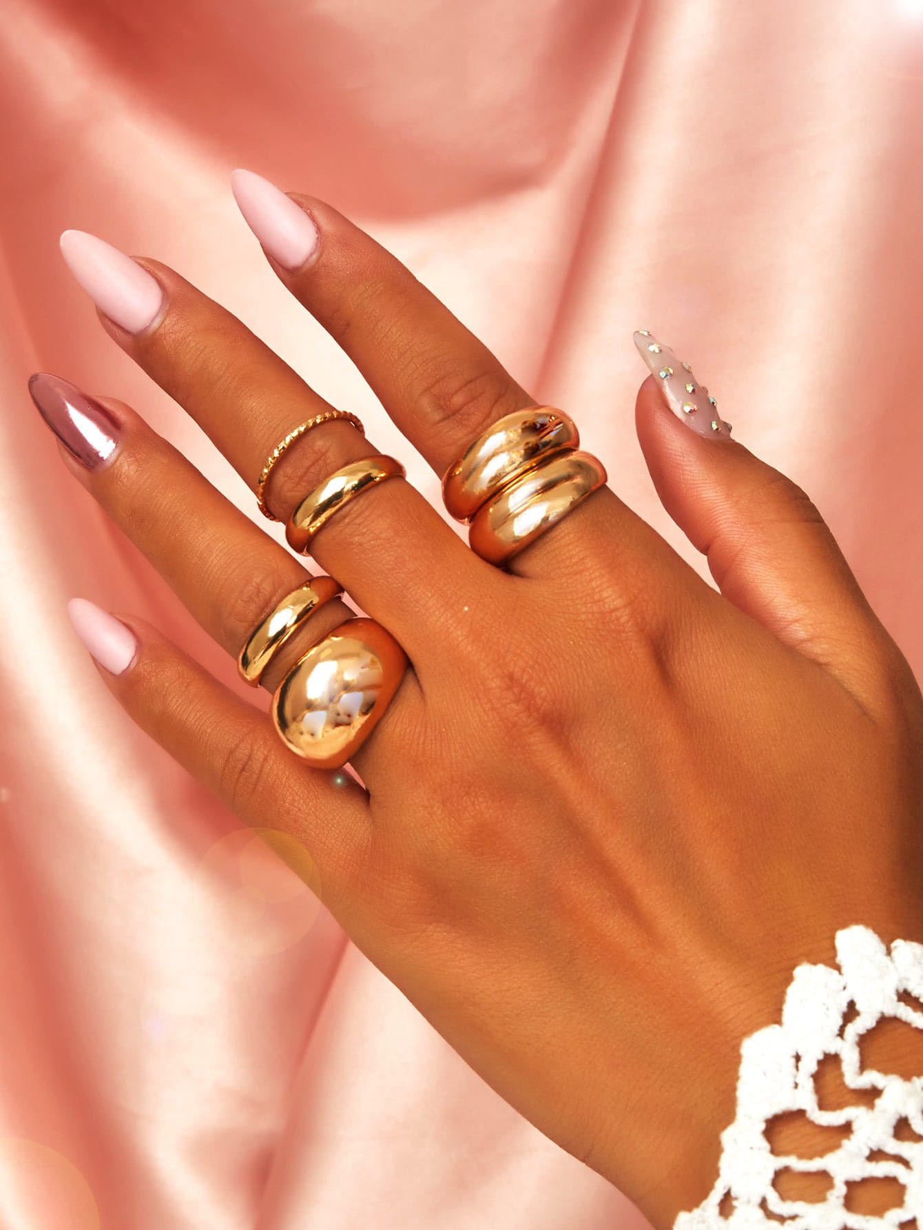 6pcs Minimalist Solid Ring | SHEIN