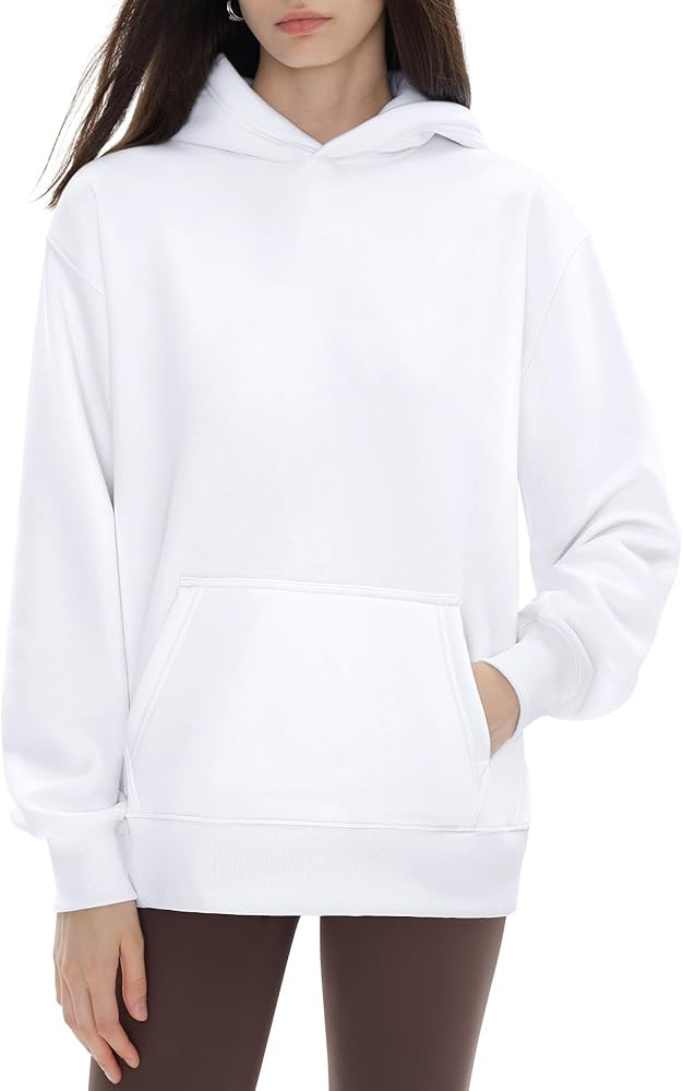 PUMIEY Womens Oversized Hoodies Cozy Fleece Sweatshirt with Pocket Long Sleeve Outfits Tops Fall ... | Amazon (US)
