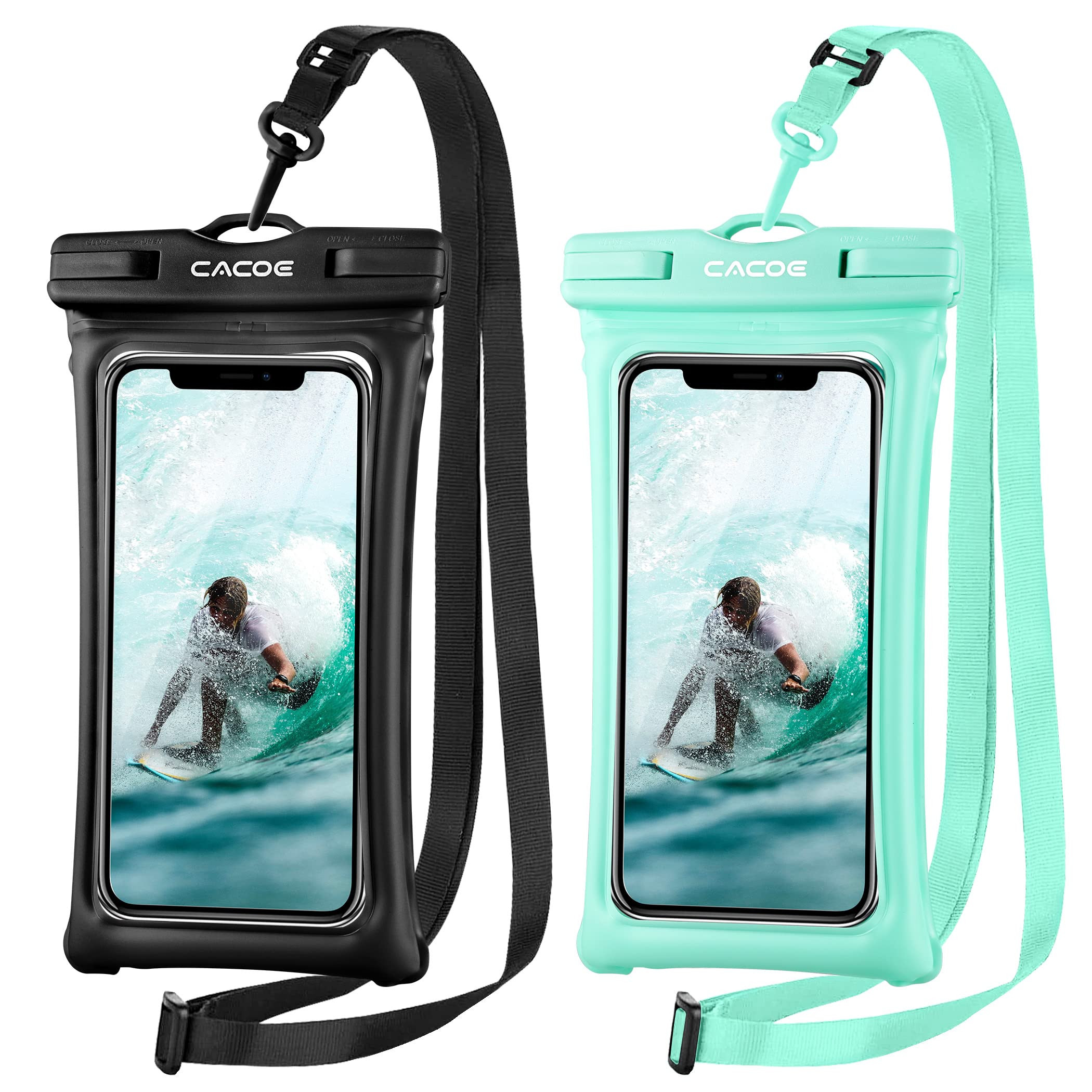 CACOE [Floatable] Floating Universal IPX8 Waterproof Phone case 2 Pack-Up to 7.0",Adjustable Lany... | Amazon (US)