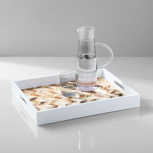 Lacquer Wood Tray - Pieced Wood | West Elm (US)