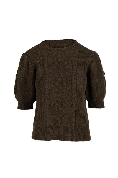 Cable Cleo Sweater - Loden | Charlotte Brody