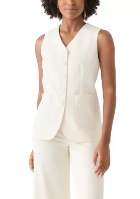 Anne Klein Women's Petite Button Vest with Front Pockets | Belk