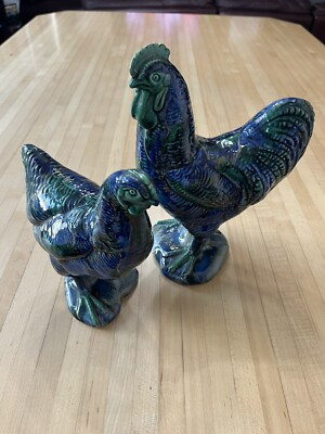 Vintage MADELINE ORIGINALS California Pottery, Ceramic Chicken And Rooster-RARE! | eBay | eBay US