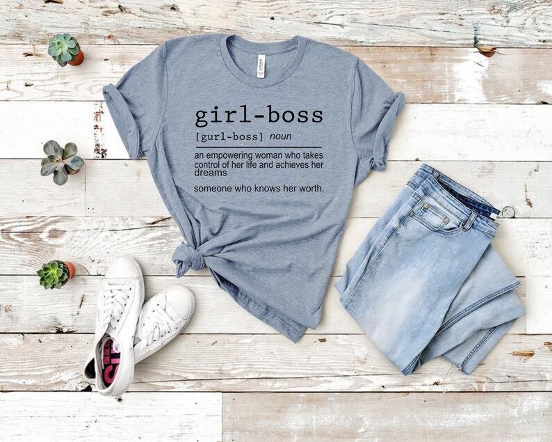 Girl boss meaning shirt. FREE SHIPPING | Etsy | Etsy (US)