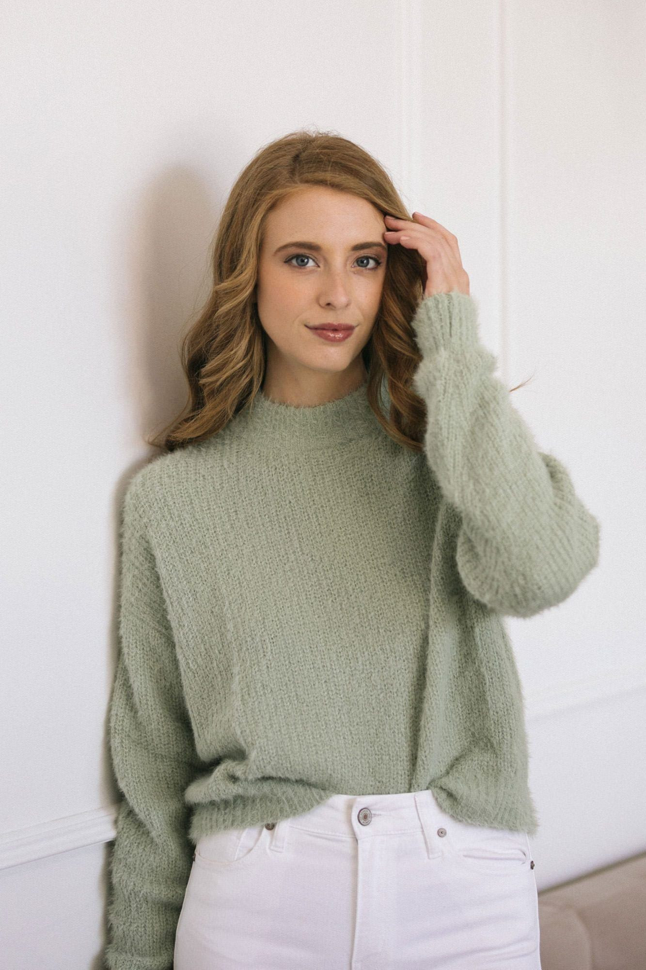 Chantel Eyelash Knit Sweater | Morning Lavender