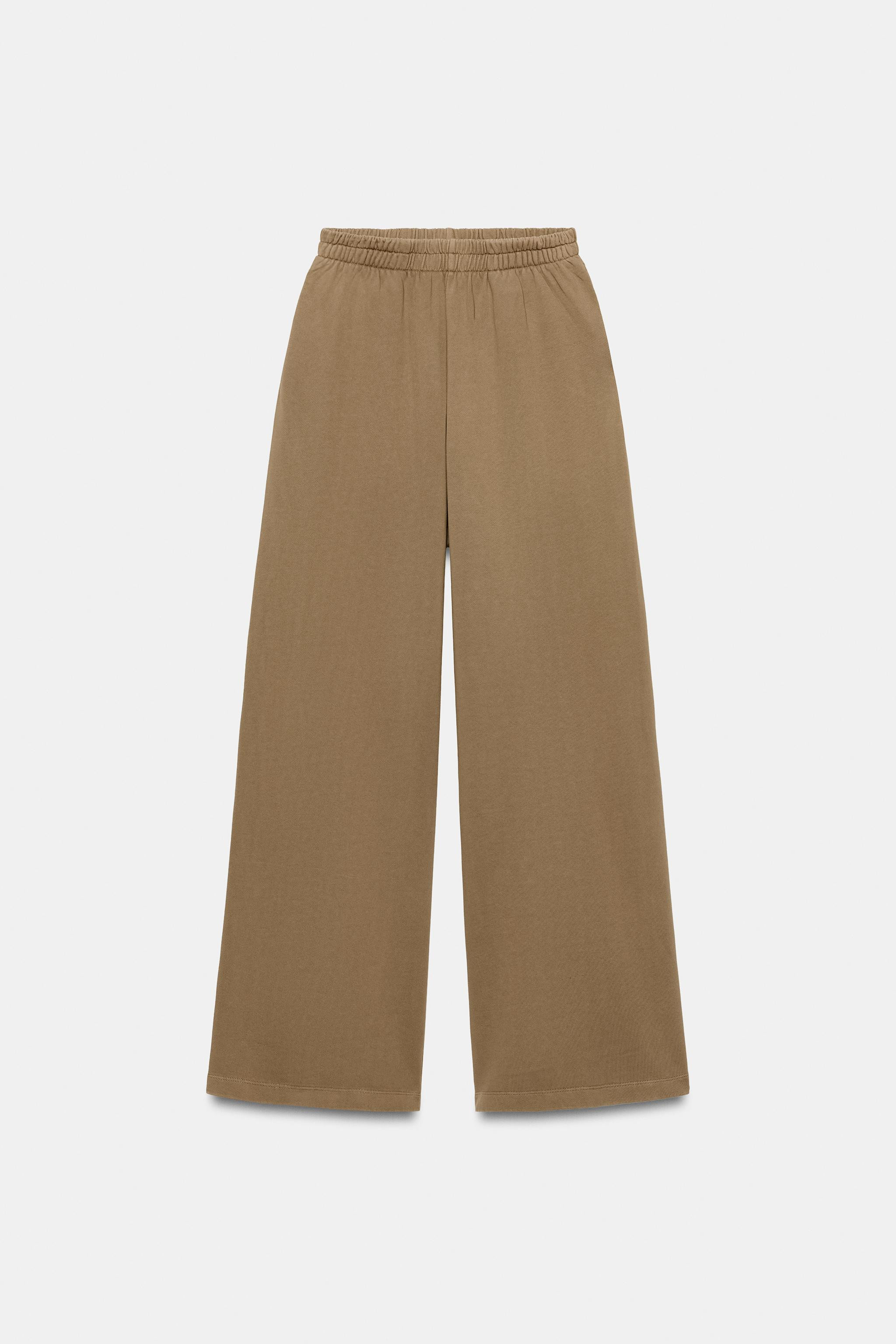 WASHED-EFFECT WIDE TROUSERS | Zara UK
