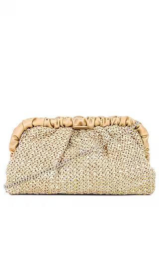 Amalia Pleated Woven Clutch in Natural | Revolve Clothing (Global)