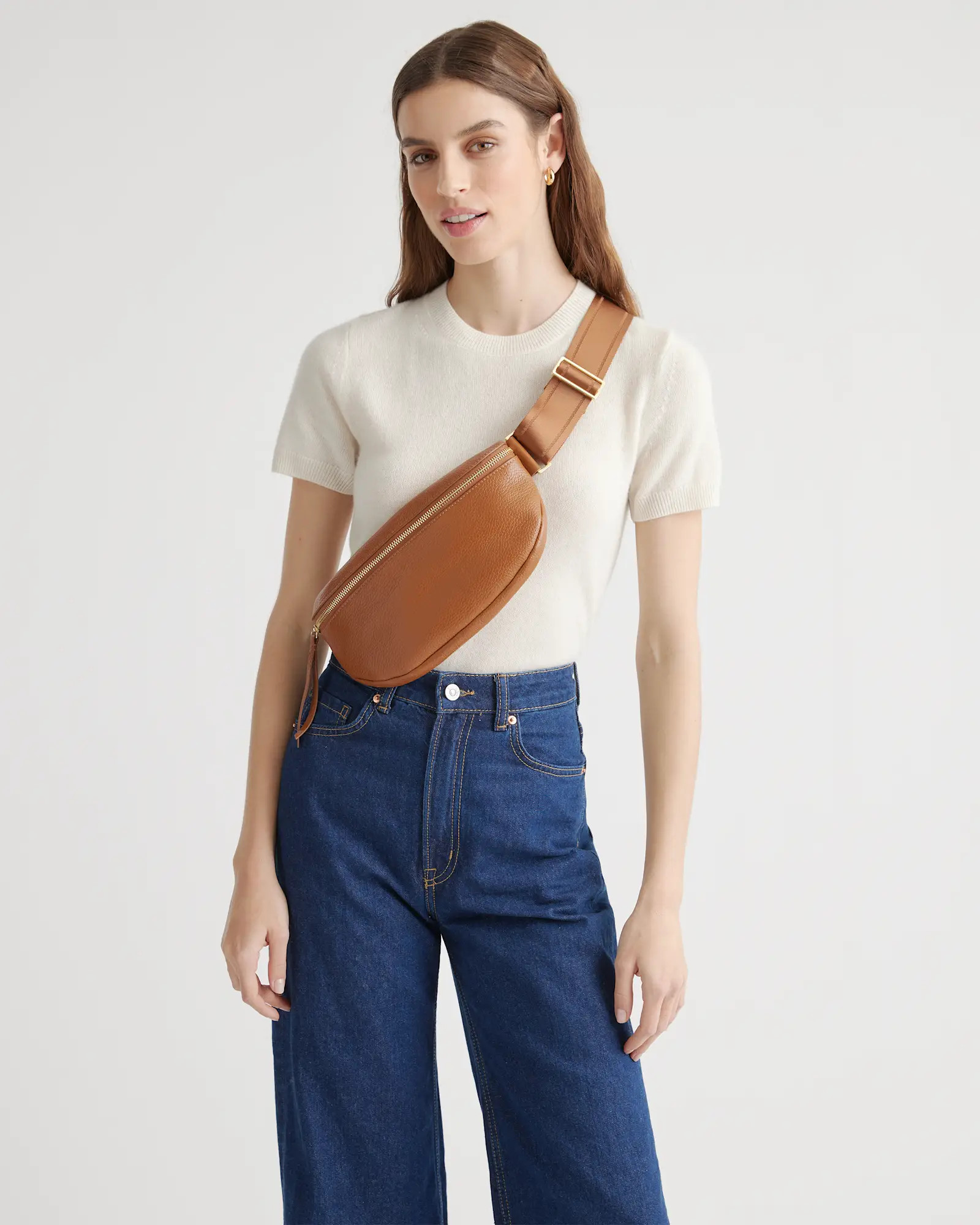 Italian Pebbled Leather Sling Bag | Quince