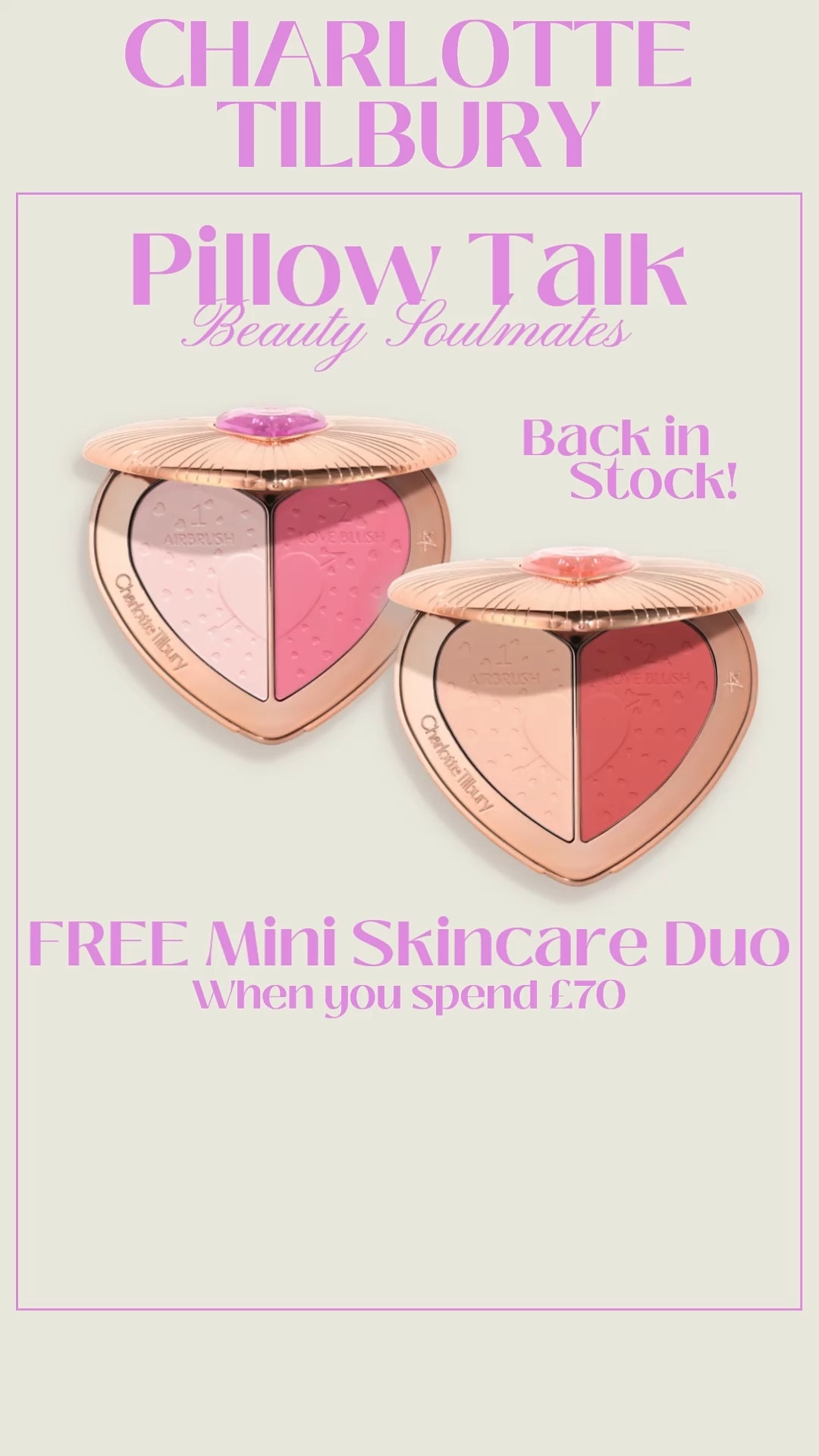 Charlotte Tilbury Pillow Talk Beauty Soulmates Back in Stock! 

#LTKuk #LTKbeauty #LTKspring