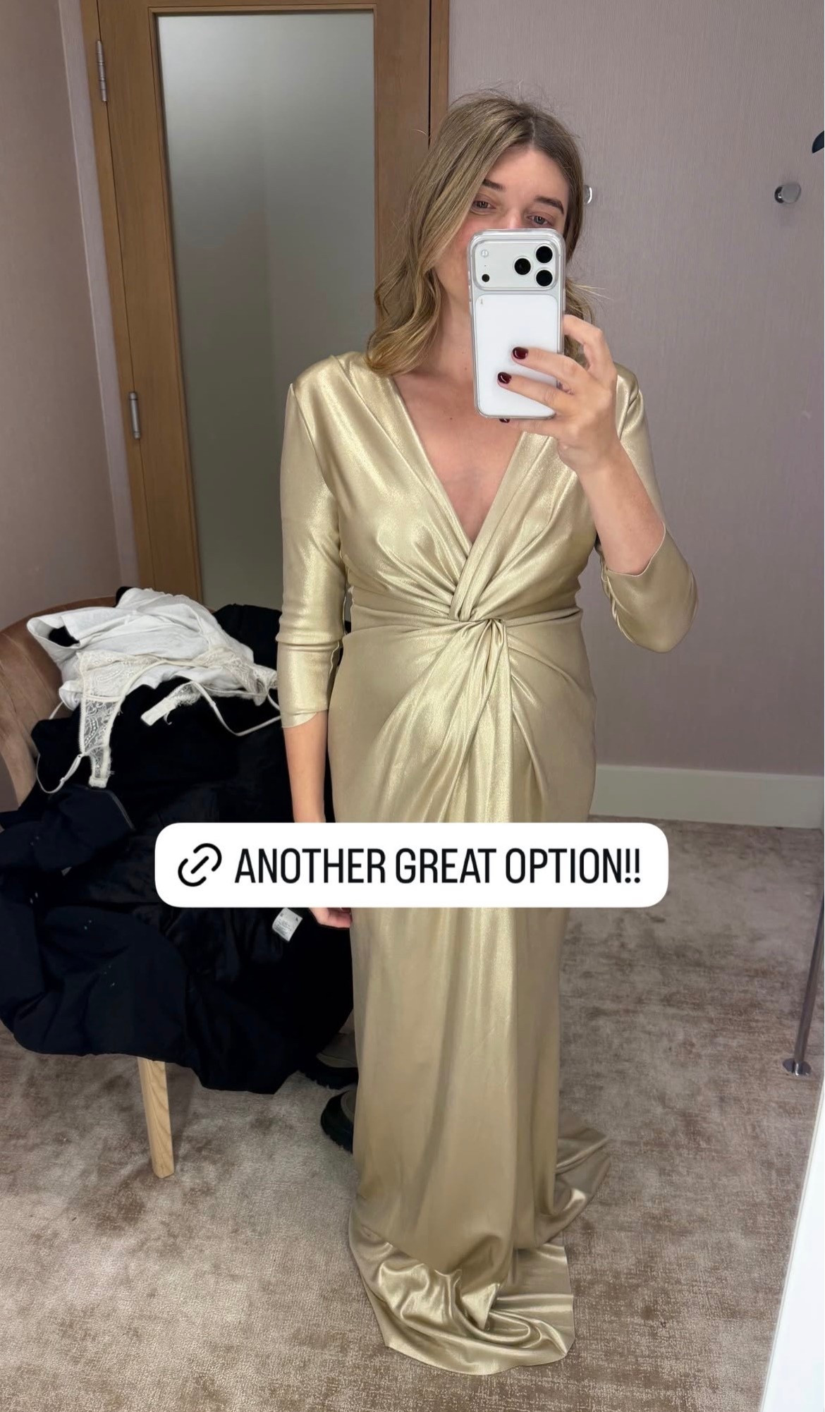 Another great gold gown option for  a special event! 

#LTKSeasonal #LTKWedding #LTKBump