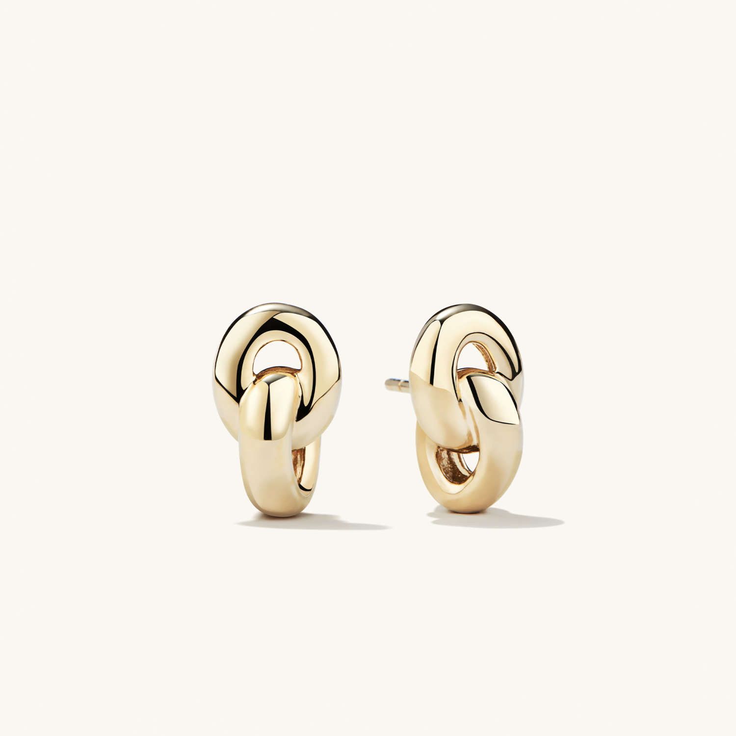 Vermeil Linked Stud Earrings : Handcrafted in 14K Gold | Mejuri | Mejuri (Global)