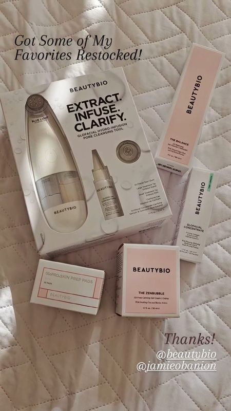 Beautybio Favorites that I restock over and over again! - THE BALANCE CLEANSER- GLOPRO PREP PADS- THE ZENBUBBLE (great for Sensitive skin!)- GLOFACIAL IS A MUST HAVE!- GLOFACIAL CONCENTRATE 

#LTKSeasonal #LTKover40 #LTKbeauty