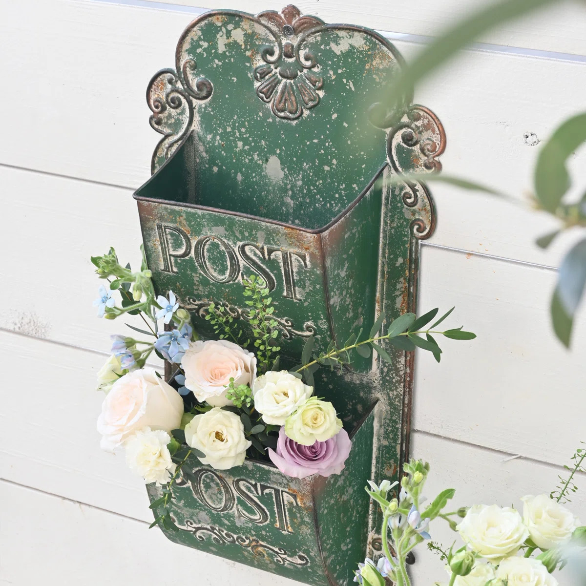 Vintage Metal Wall Planter for Outdoor/Indoor Plants,Planter for Faux Flowers Plants Dispaly,Wall... | Wayfair North America