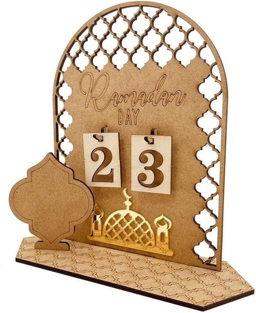 Ramadan Advent Calendar Wooden Countdown Calendars Decorations for Home, 30 Days Til Eid, Ramadan... | Amazon (UK)