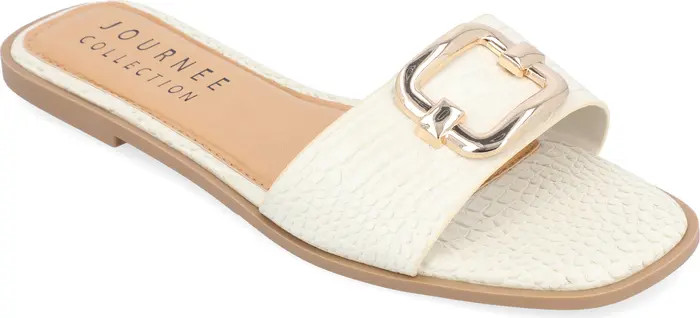 Journee Collection Tur Comfort Joarie Croc Embossed Sandal | Nordstromrack | Nordstrom Rack