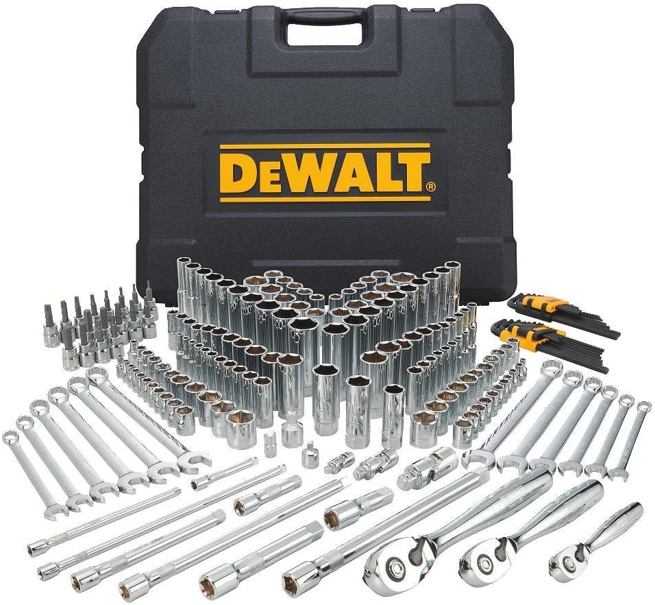 Amazon.com: DEWALT Mechanics Tools Kit and Socket Set, 204-Piece, 1/4" & 3/8" & 1/2" Drive, MM/SA... | Amazon (US)